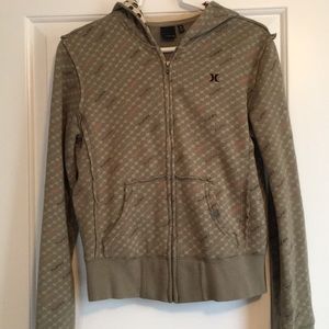 Hurley Army Green Zip- Up